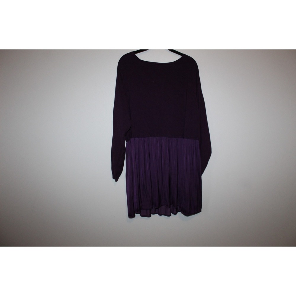 Torrid Pullover V-Neck Babydoll Sweater Purple Women's 5 5X H14633 - Picture 9 of 11
